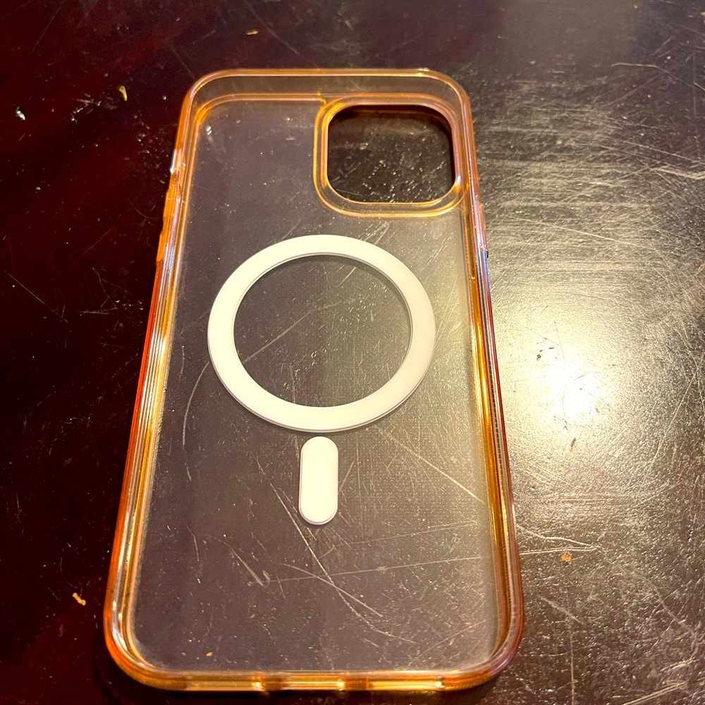 Rose gold clear phone case. iPhone 12 Pro Max